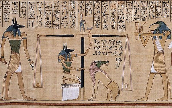 Cantarirea inimii Anubis si Thoth